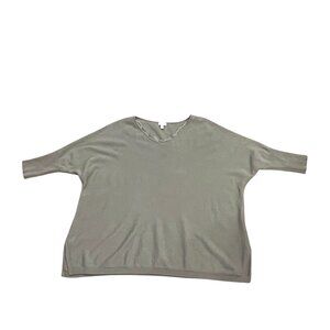 Garnet Hill Loose Fit Cashmere Sweater, Green, L